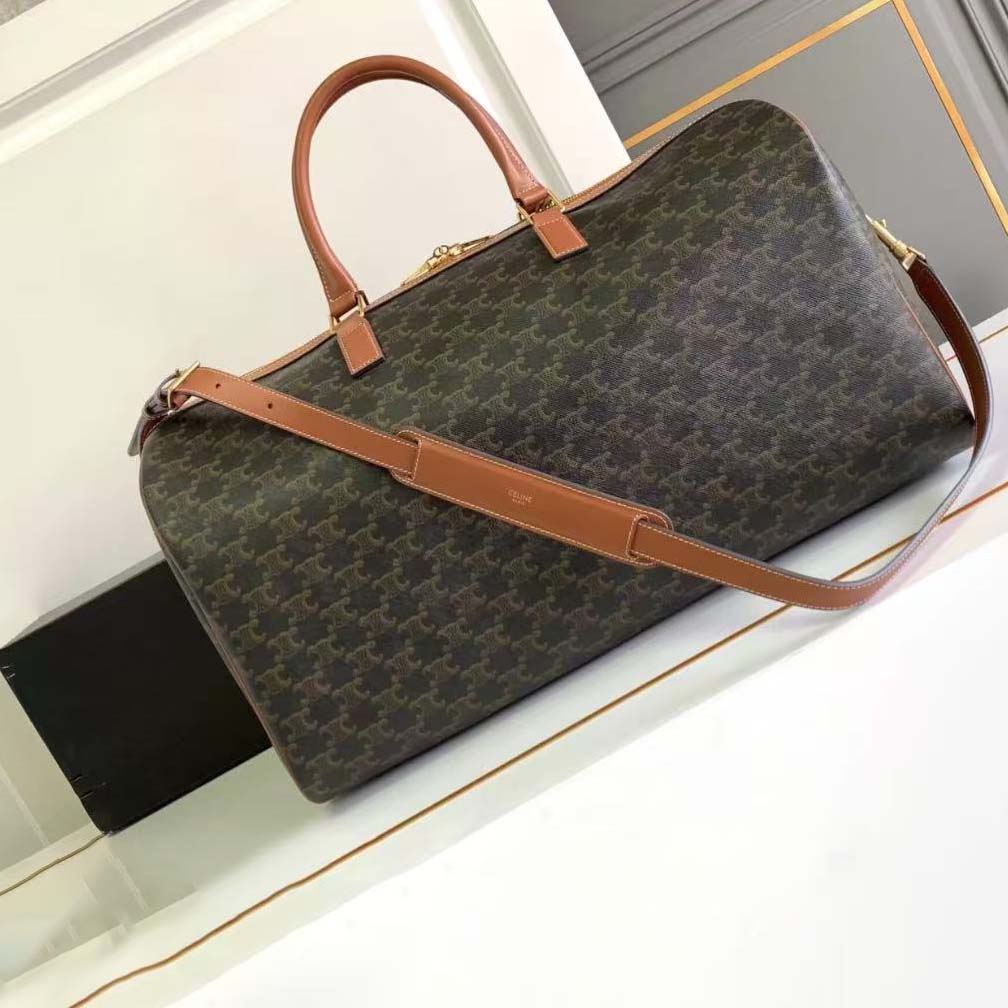 Celine Unisex Large Travel Bag in Triomphe Canvas with Celine Print - image 4
