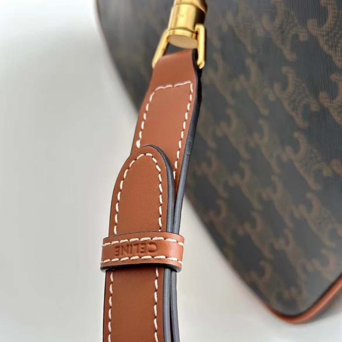 Celine Unisex Large Travel Bag in Triomphe Canvas with Celine Print - image 8