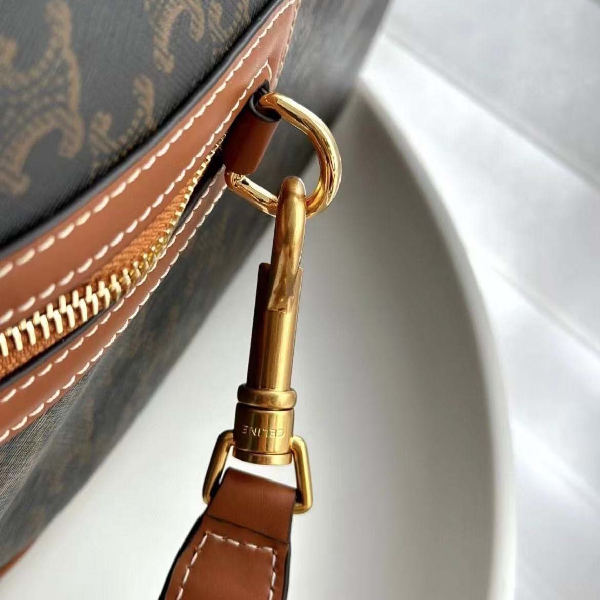 Celine Unisex Large Travel Bag in Triomphe Canvas with Celine Print - image 13