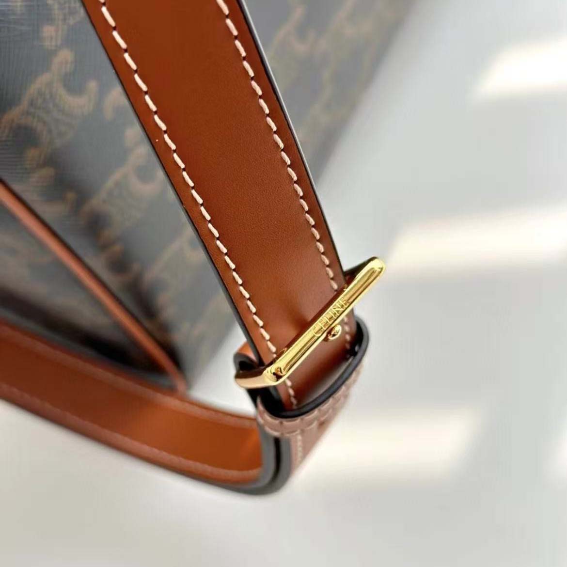 Celine Unisex Large Travel Bag in Triomphe Canvas with Celine Print - image 11