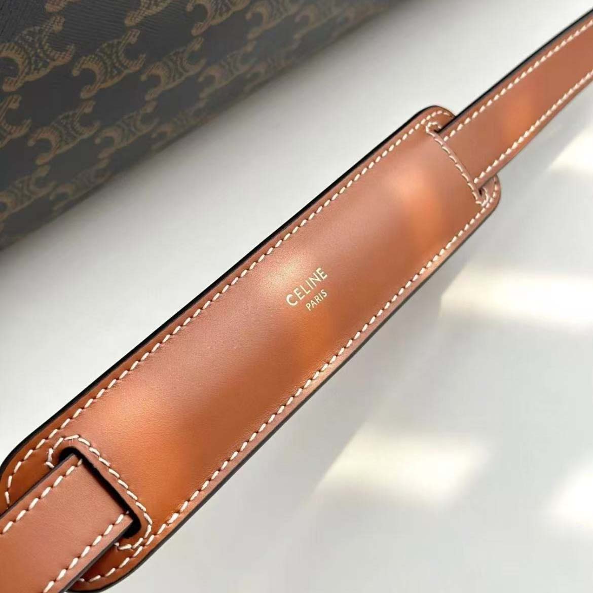 Celine Unisex Large Travel Bag in Triomphe Canvas with Celine Print - image 10