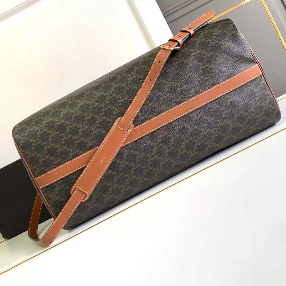 Celine Unisex Large Travel Bag in Triomphe Canvas with Celine Print - image 6