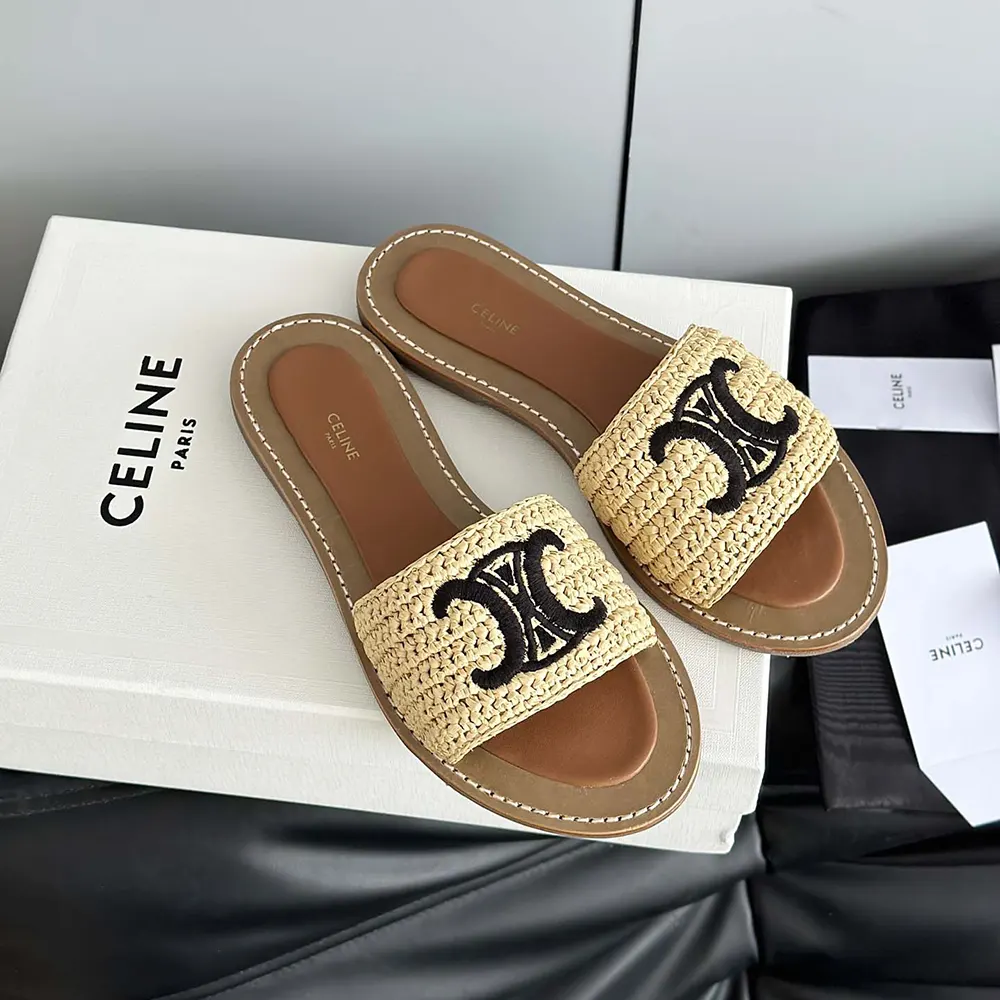 Celine Women Lympia Mule in Raffia - image 4