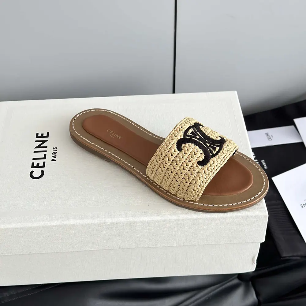 Celine Women Lympia Mule in Raffia - image 8