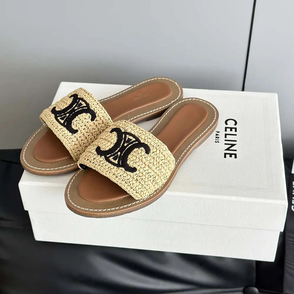 Celine Women Lympia Mule in Raffia - image 7