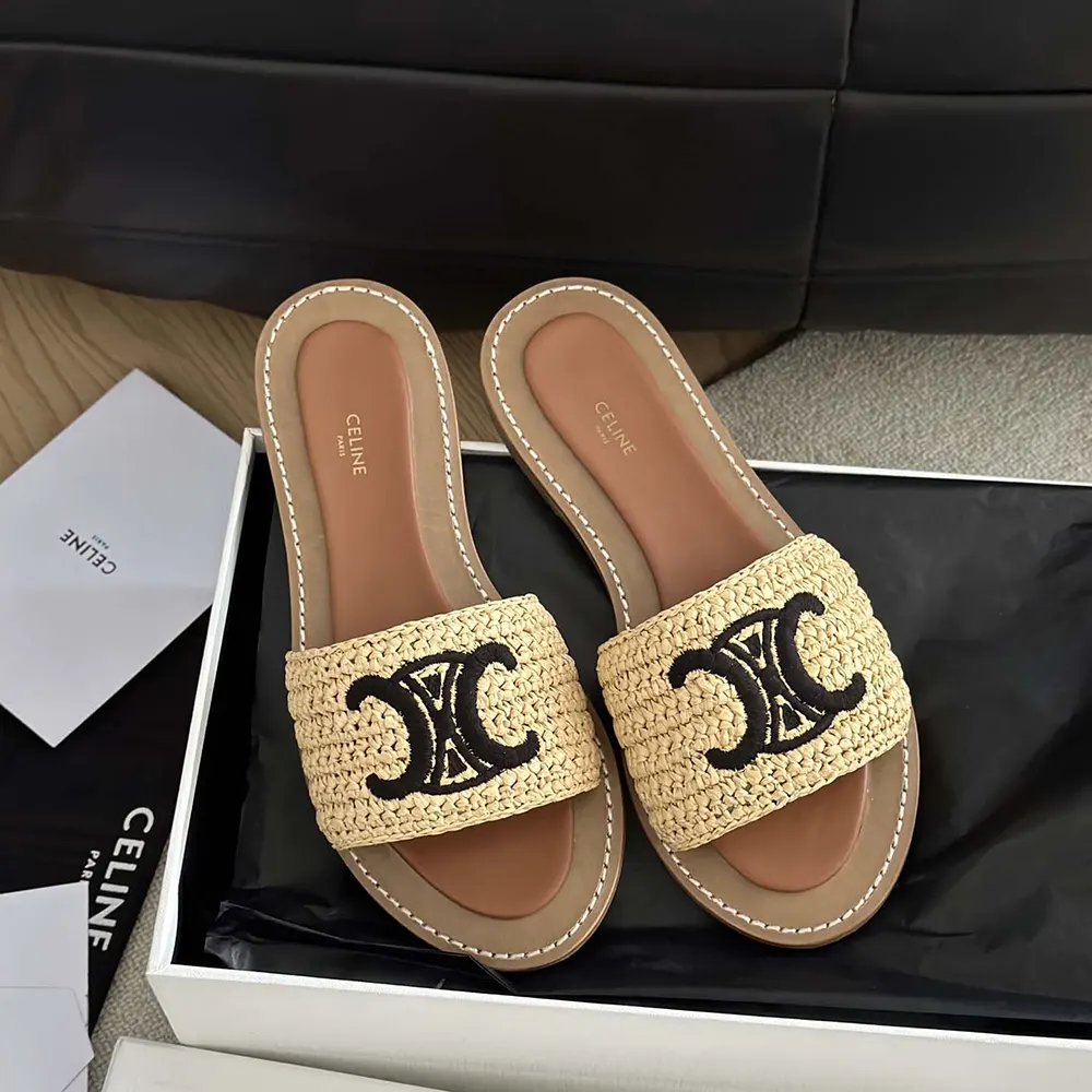 Celine Women Lympia Mule in Raffia - image 5