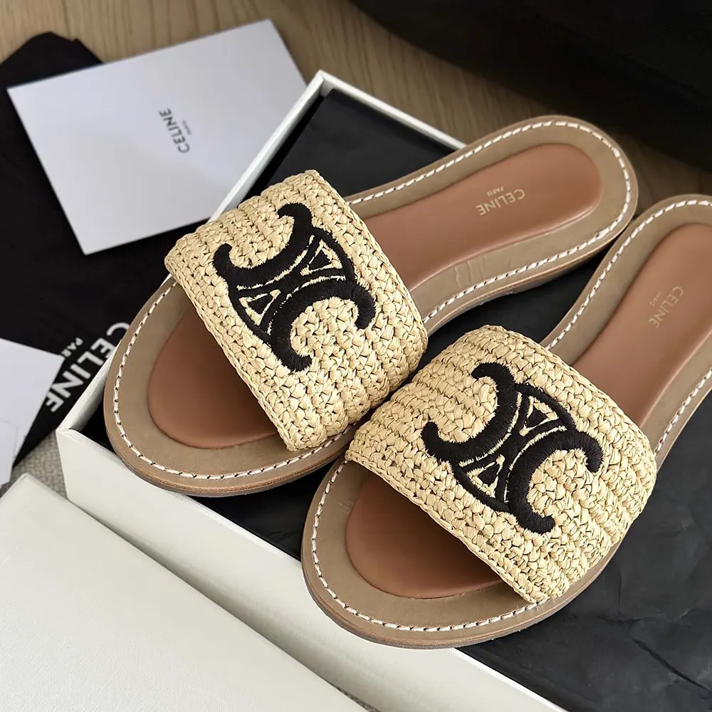 Celine Women Lympia Mule in Raffia - image 9