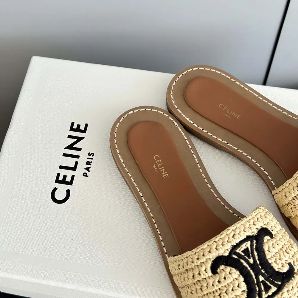 Celine Women Lympia Mule in Raffia - image 10