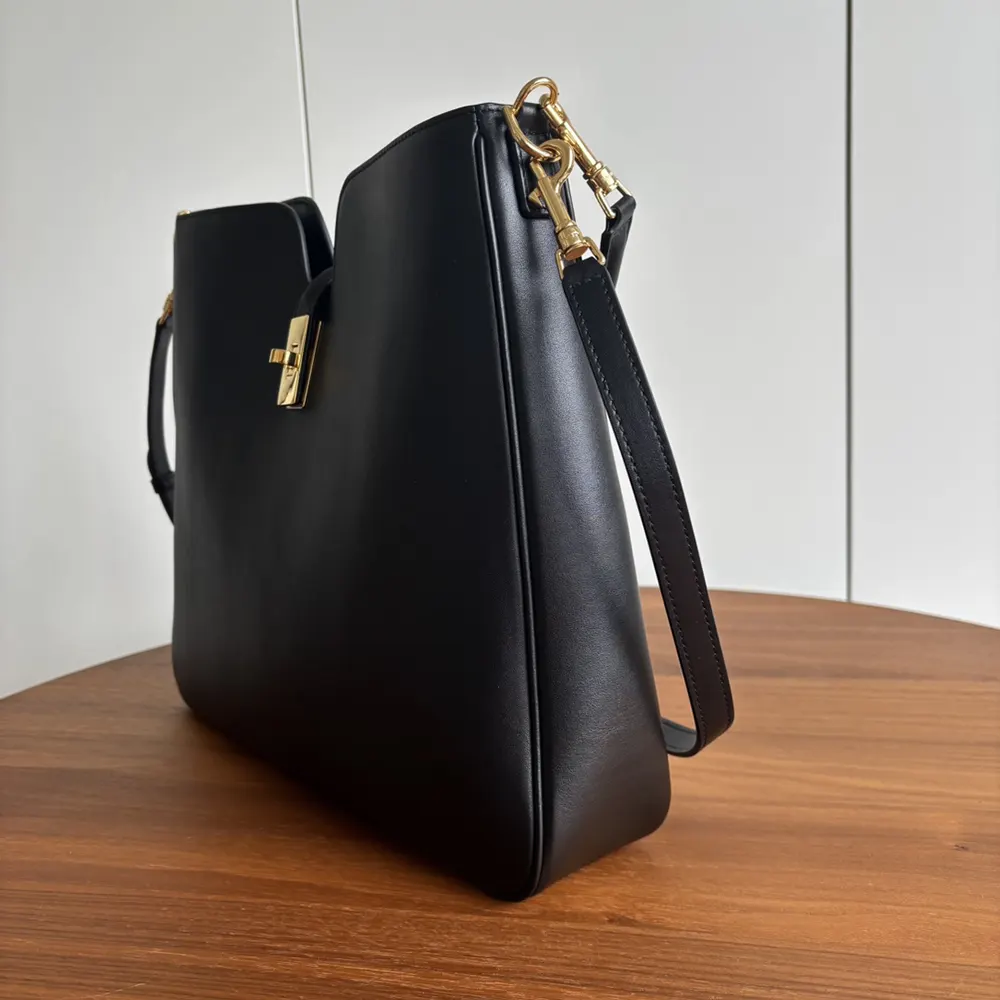 Celine Women Medium Camille 16 Soft Bag in Smooth Calfskin-Black - image 4