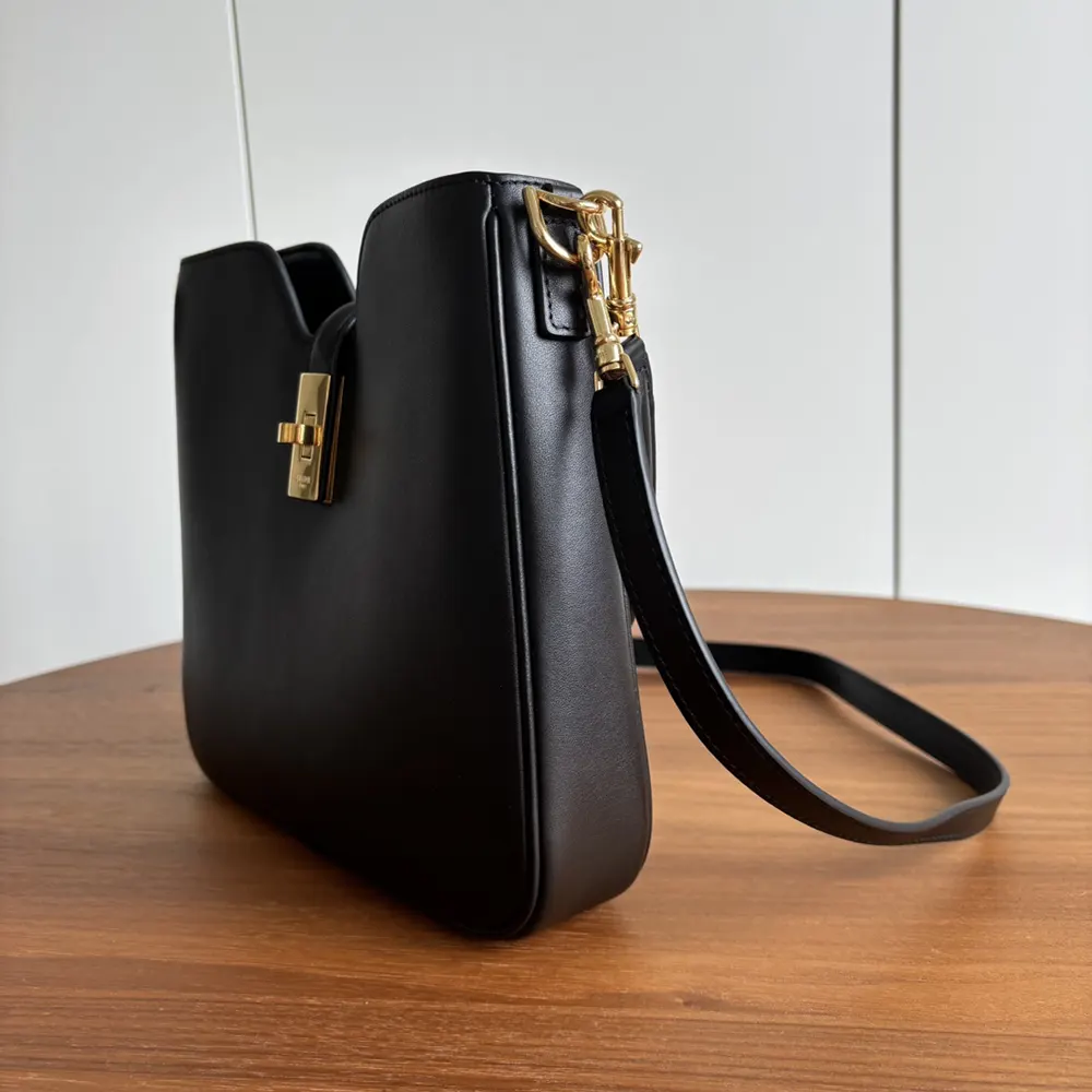 Celine Women Small Camille 16 Soft Bag in Smooth Calfskin-Black - image 4