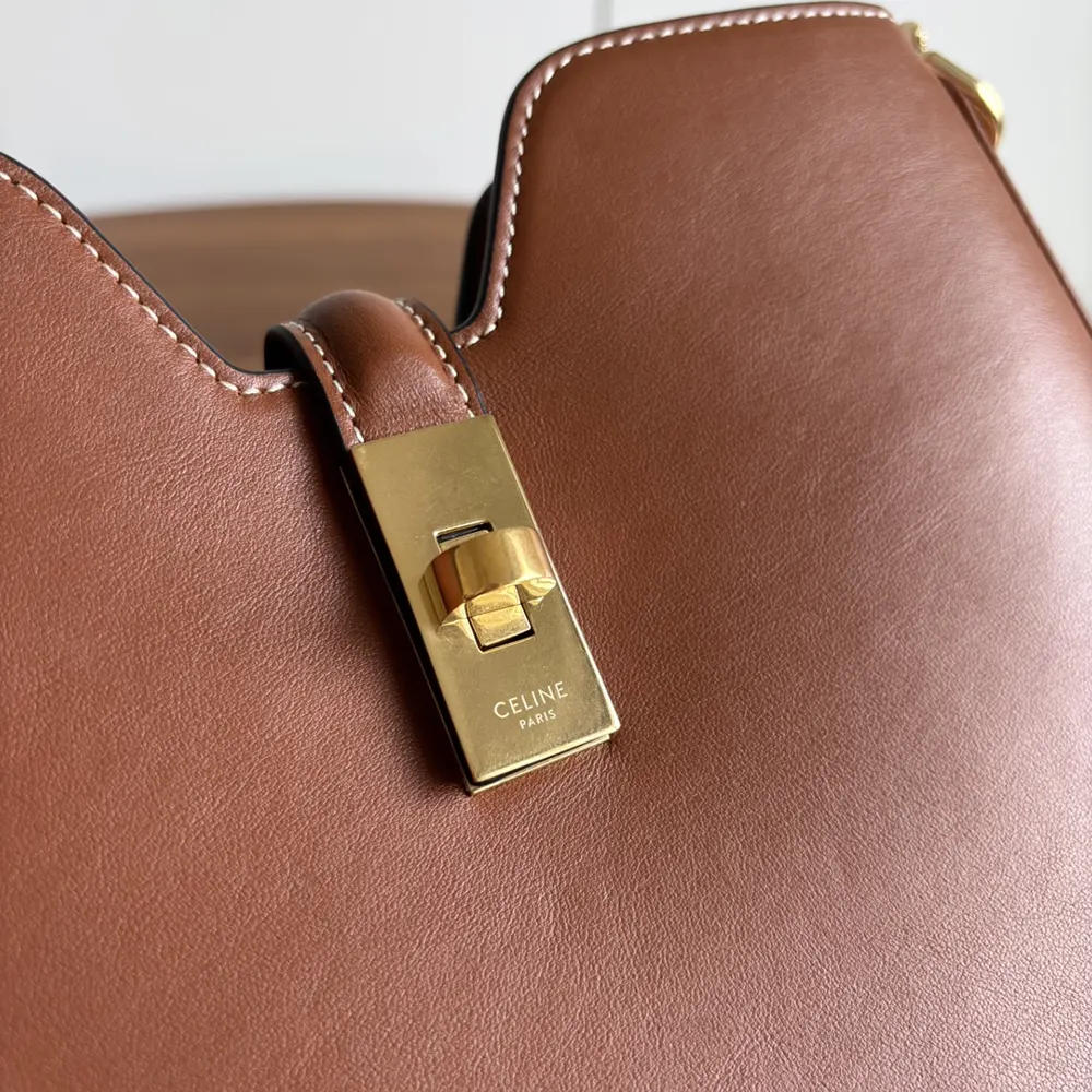 Celine Women Small Camille 16 Soft Bag in Smooth Calfskin-Brown - image 7