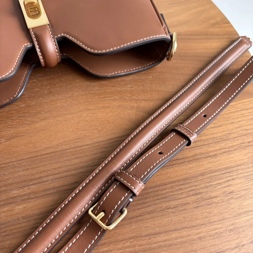 Celine Women Small Camille 16 Soft Bag in Smooth Calfskin-Brown - image 6