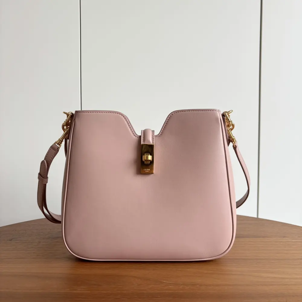 Close-up of gold hardware on Celine Women Small Camille 16 Soft Bag