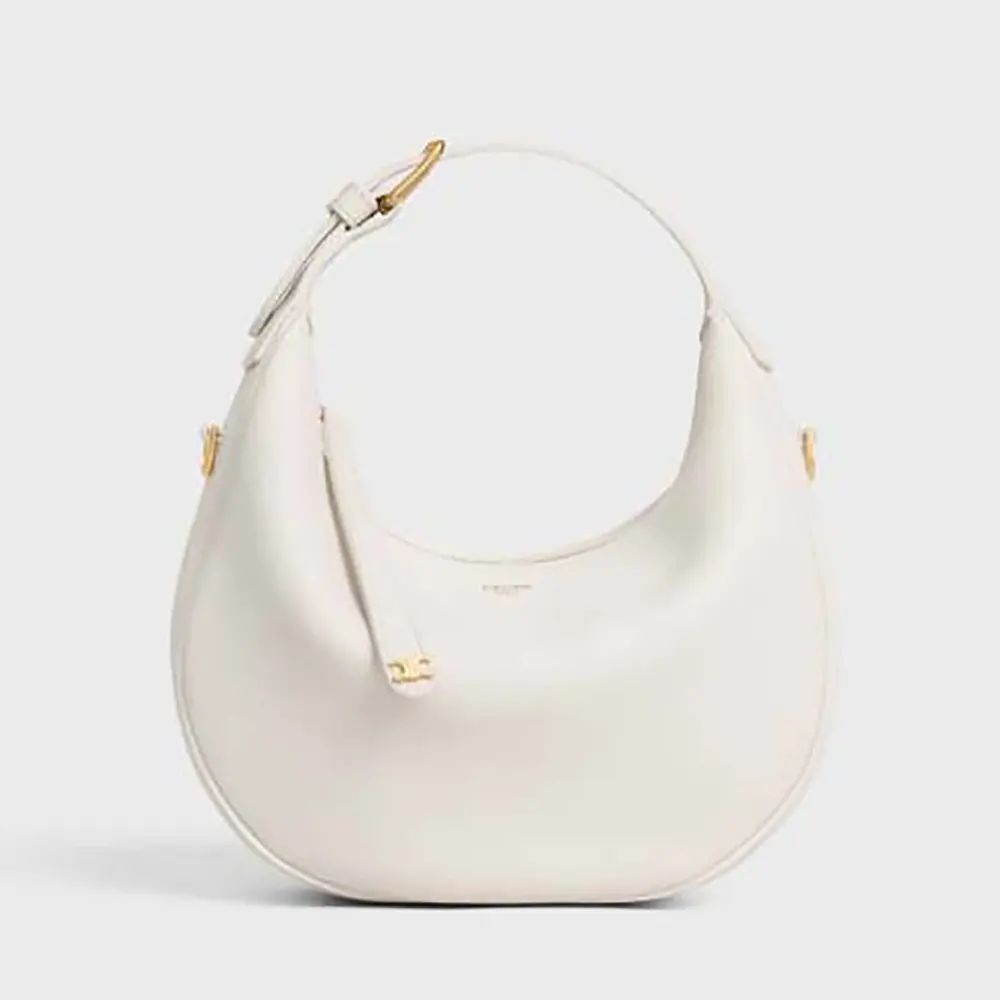 Celine Women Teen Celine Llulu in Grained Calfskin-White