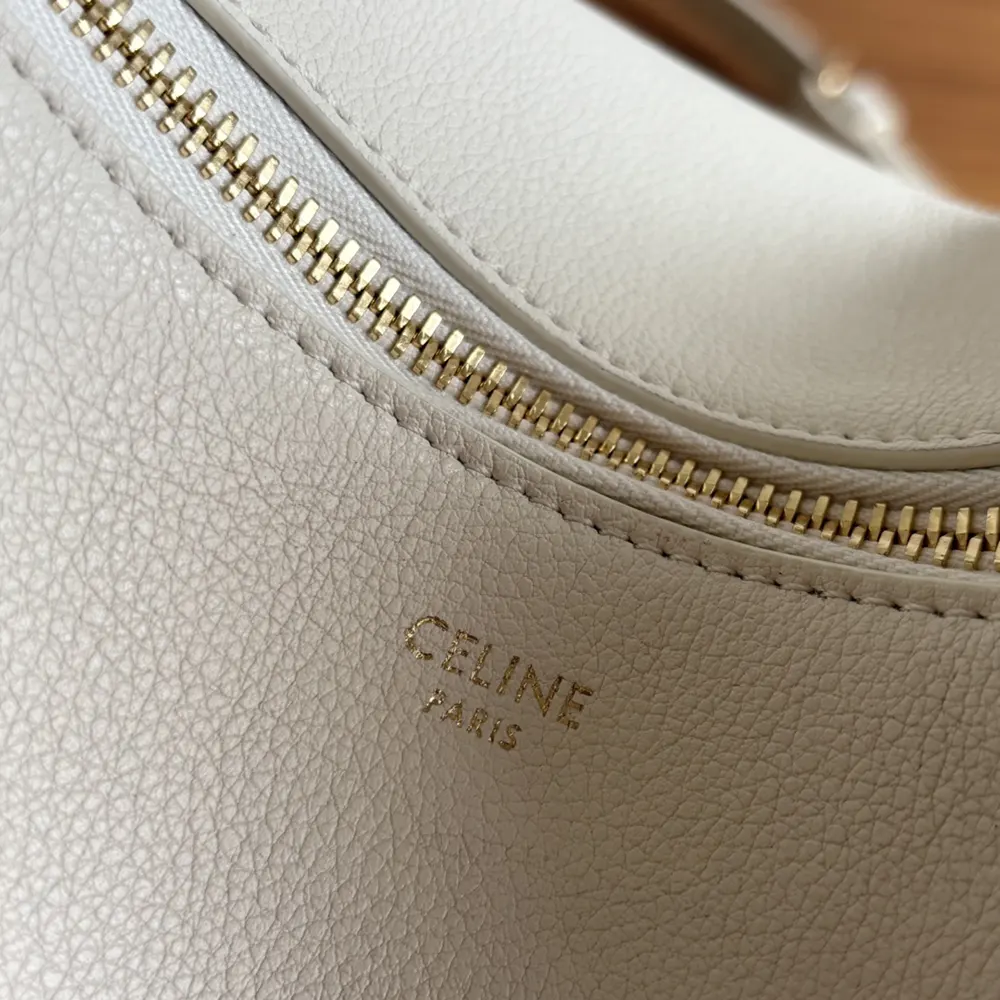 Celine Women Teen Celine Llulu in Grained Calfskin-White - image 8