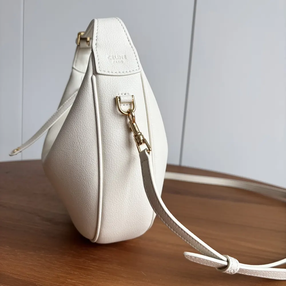 Celine Women Teen Celine Llulu in Grained Calfskin-White - image 4
