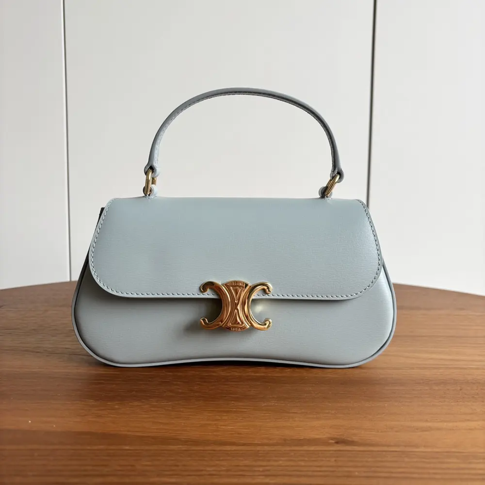 Close-up of gold-tone hardware on Teen Celine Lola shoulder bag