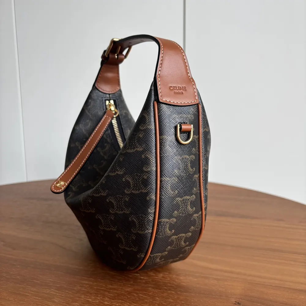 Celine Women Teen Celine Lulu in Triomphe Canvas and Calfskin - image 4
