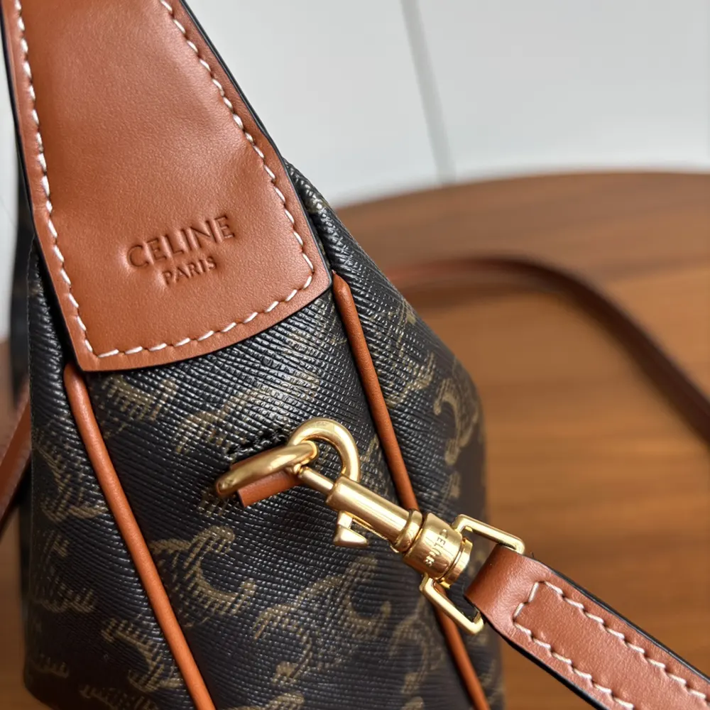 Celine Women Teen Celine Lulu in Triomphe Canvas and Calfskin - image 8