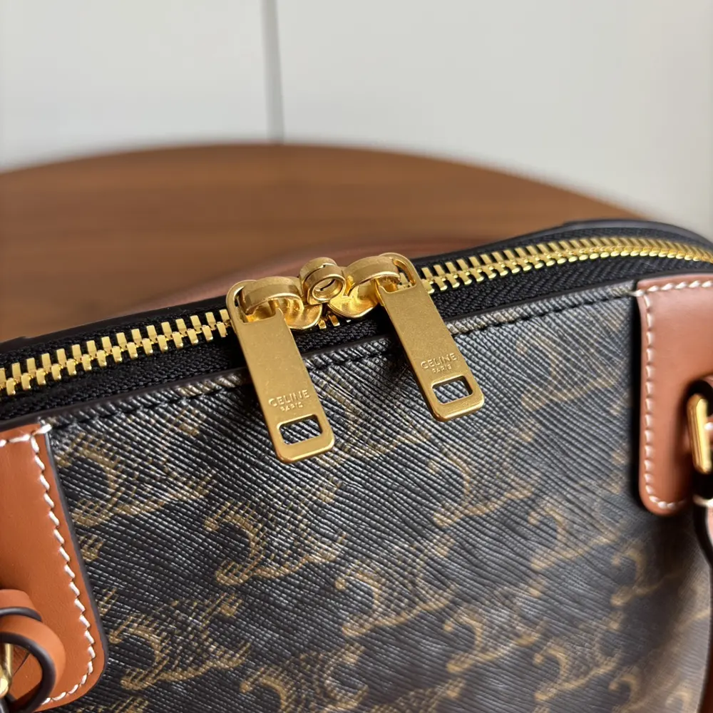 Celine Women Teen Honorine Bag in Triomphe Canvas and Calfskin - image 8