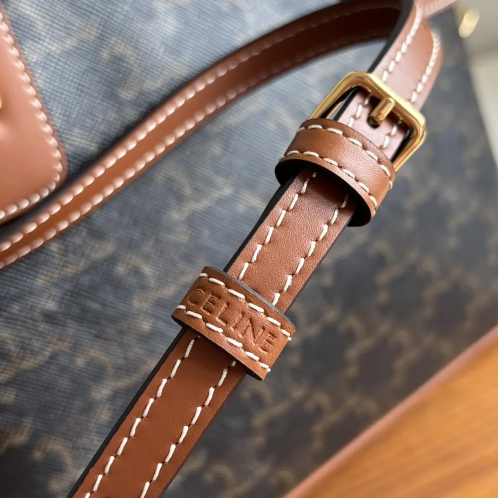 Celine Women Teen Honorine Bag in Triomphe Canvas and Calfskin - image 4