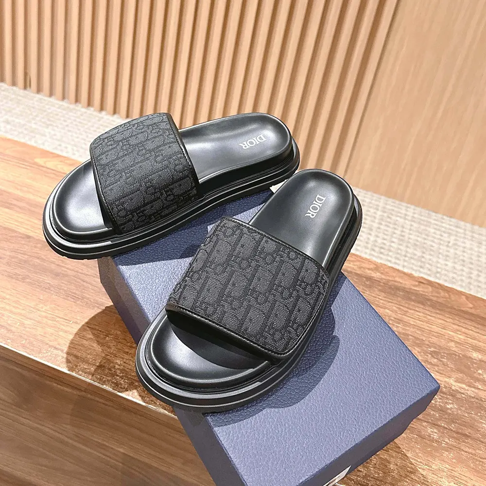 Dior Unisex Aqua Sandal Black Dior Oblique Jacquard - image 4