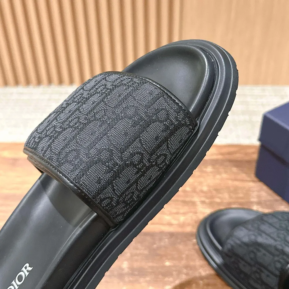 Dior Unisex Aqua Sandal Black Dior Oblique Jacquard - image 6