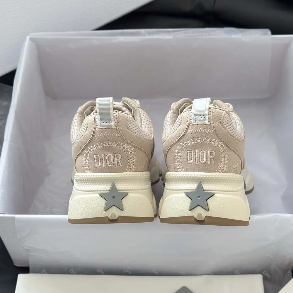Dior Unisex Chrono Sneaker Beige Mesh and Suede Calfskin - image 8