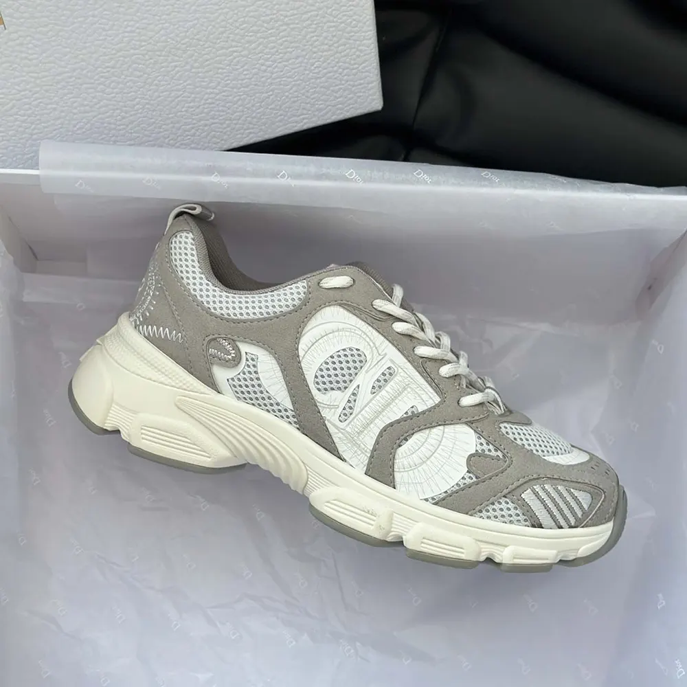 Dior Unisex Chrono Sneaker Gray Mesh and Suede Calfskin - image 11