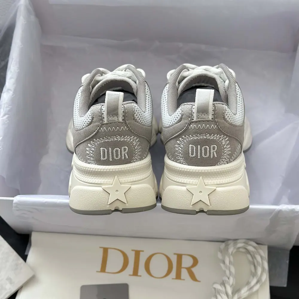Dior Unisex Chrono Sneaker Gray Mesh and Suede Calfskin - image 12