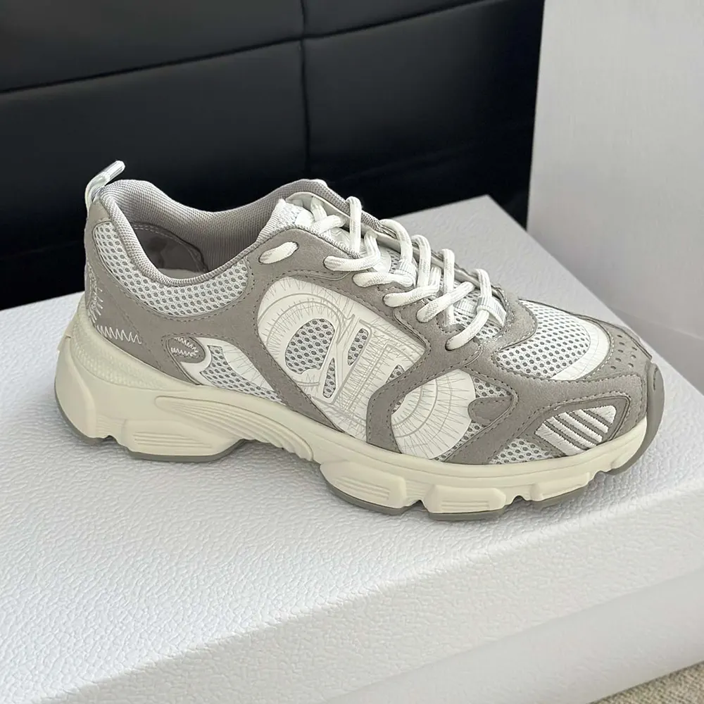 Dior Unisex Chrono Sneaker Gray Mesh and Suede Calfskin - image 10
