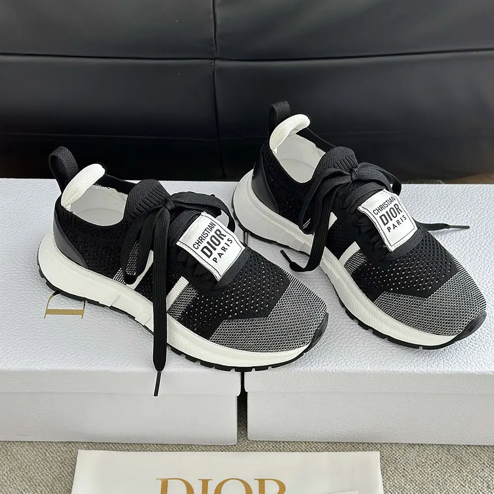 Dior Unisex Run’n’Dior Sneaker Black and White Technical Mesh - image 8