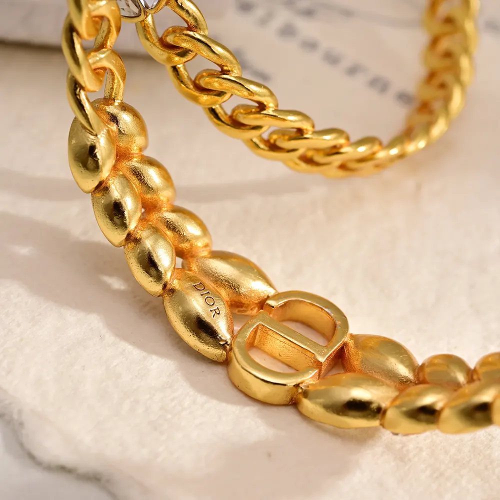 Dior Women 30 Montaigne Prestige Hoop Earrings Gold-Finish Metal and Silver-Tone Crystals - image 6