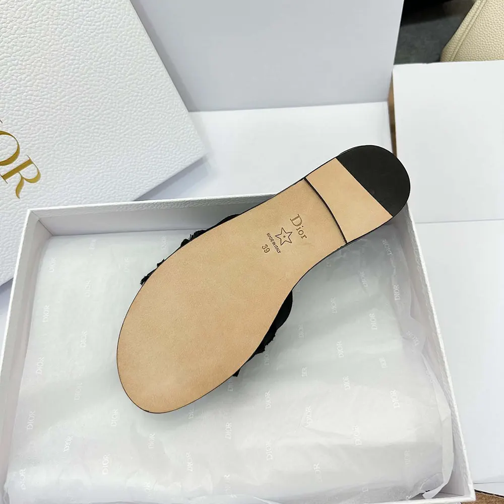 Dior Women Adiorable Slide Black Fringed Grosgrain - image 10