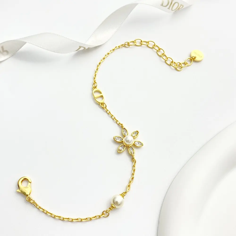 Dior Women Bloom in Dior Bracelet sparkling crystals and resin pearls detail
