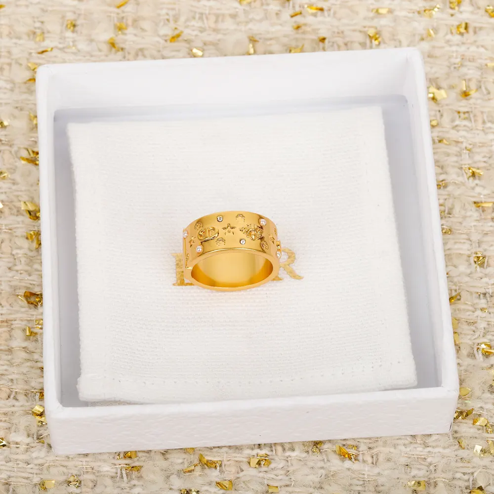 Dior Women Céleste Ring displayed on hand with soft lighting