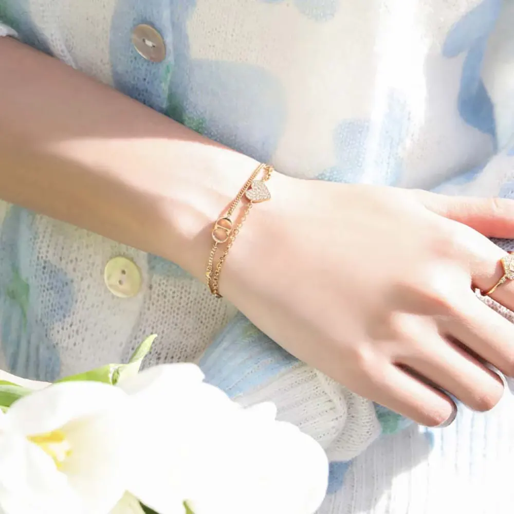 Dior Women Clair D Lune Bracelet Gold-Finish Metal and Silver-Tone Crystals - image 9