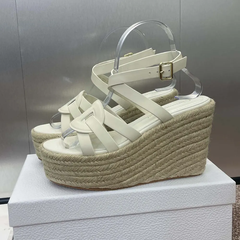 Dior Women D-Club Wedge Sandal White Calfskin - image 6