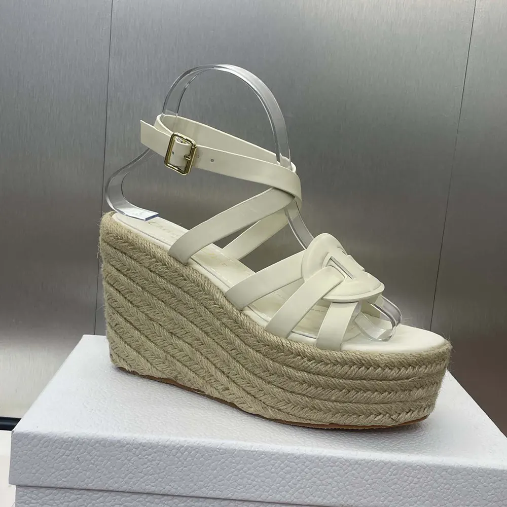 Dior Women D-Club Wedge Sandal White Calfskin - image 7