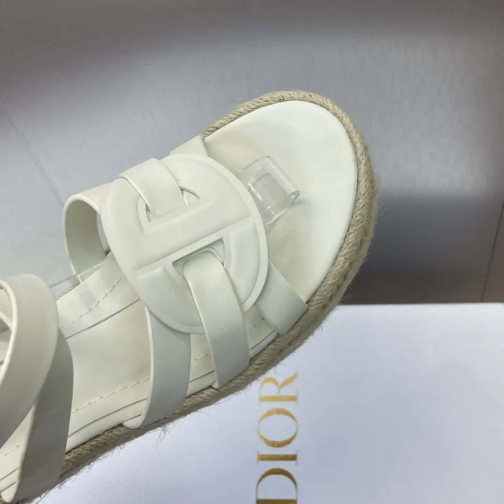 Dior Women D-Club Wedge Sandal White Calfskin - image 8