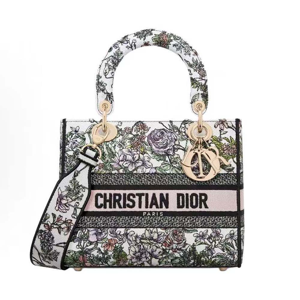 Understanding the Medium Lady D-Lite Bag Flowers Constellation Embroidery