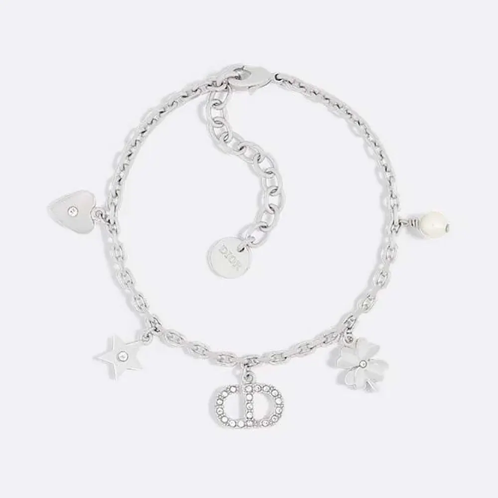 Close-up of Dior Women Petit CD Lucky Charms Bracelet detail