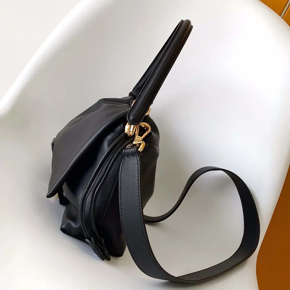 Fendi Women Mamma Baguette Medium Black Nappa Leather Bag - image 4