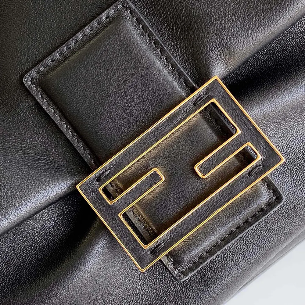Fendi Women Mamma Baguette Medium Black Nappa Leather Bag - image 8