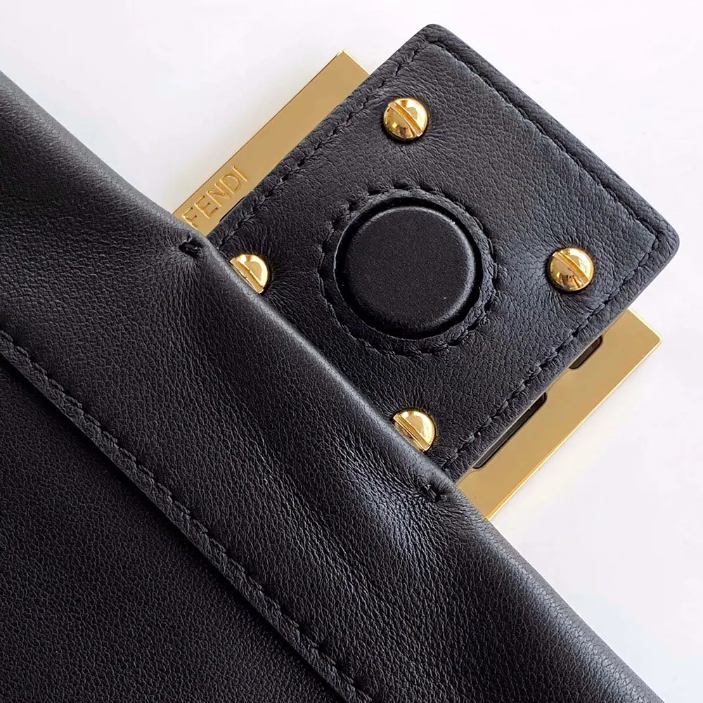 Fendi Women Mamma Baguette Medium Black Nappa Leather Bag - image 7
