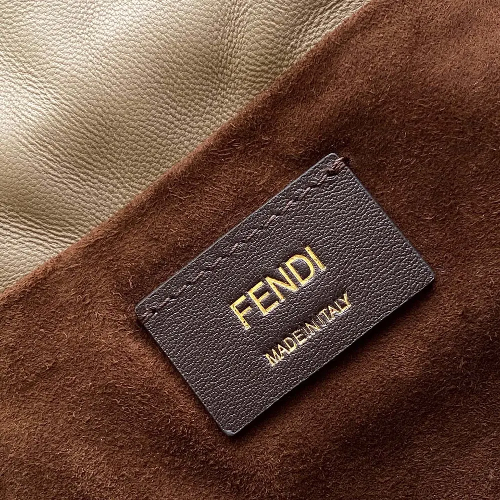 Fendi Women Mamma Baguette Medium Dove Gray Nappa Leather Bag - image 10