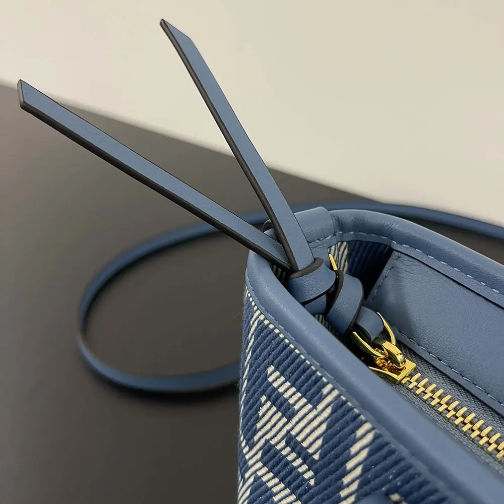 Fendi Women Roll Mini Blue Denim-effect FF Jacquard Mini-bag - image 6