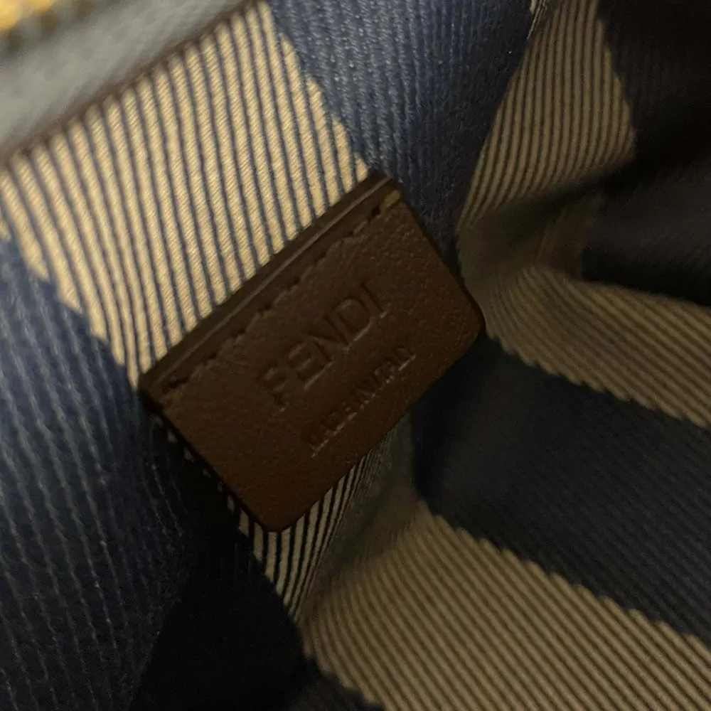 Fendi Women Roll Mini Blue Denim-effect FF Jacquard Mini-bag - image 10