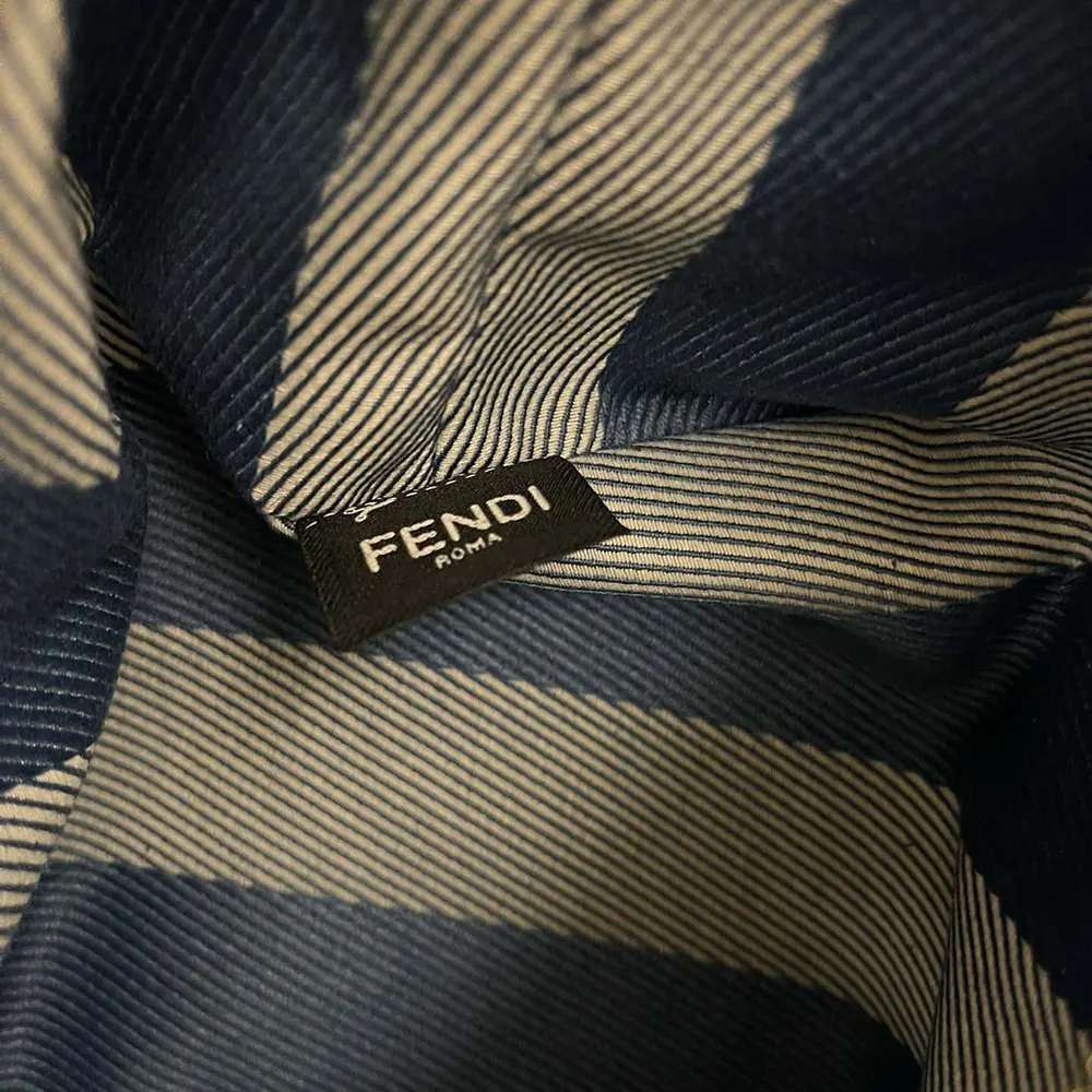 Fendi Women Roll Mini Blue Denim-effect FF Jacquard Mini-bag - image 9