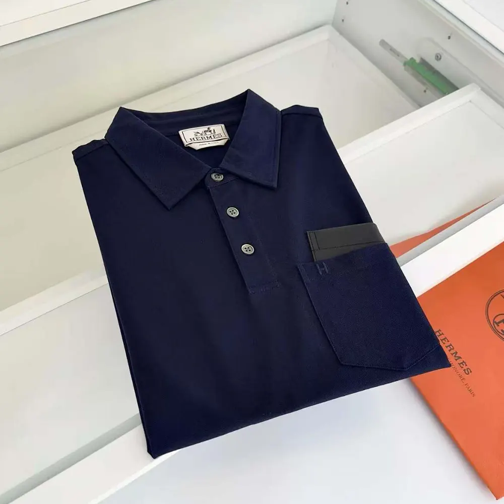 Hermes Men Polo Shirt with Pocket - image 8